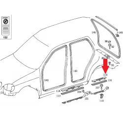 A1636861520 1636861520 MERCEDES W163 SOL ARKA EŞİK BAKALİTİ ORJİNAL