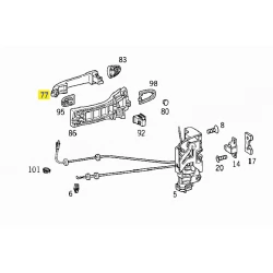 A1687600170 1687600170 MERCEDES A CLASS W168 ARKA KAPI KOLU ORJİNAL