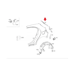 A1766300119 1766300119 MERCEDES W176 SOL ARKA TAKVIYE ORJİNAL