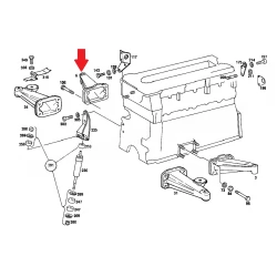 A1802233804 1802233804 MERCEDES W108 W110 MOTOR ALEMİNYUM AYAK ORJİNAL