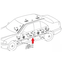 A2026900462 7167 2026900462 7167 MERCEDES W202 SAĞ ÖN KAPI ÇITASI ORJİNAL