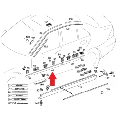 A2036902162 9744 2036902162 9744 MERCEDES W203 SOL ÖN KAPI ÇITASI ORJİNAL