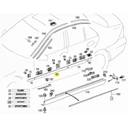 A2036904962 2036904962 MERCEDES W203 SOL ÖN KAPI ÇITASI TAYVAN