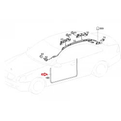 A2036971251 7F03 2036971251 7F03 MERCEDES C CLASS W203 SAĞ ÖN KAPI FİTİLİ ORJİNAL