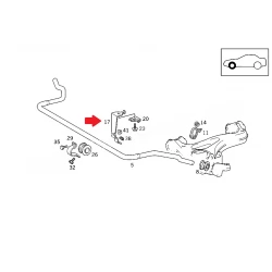 A2083230240 2083230240 MERCEDES W202 SAĞ ÖN VİRAJ DEMİR AYAĞI ORJİNAL