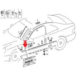 A2086900262 7700 2086900262 7700 MERCEDES W208 SAĞ ÖN ÇAMURLUK ÇITASI ORJİNAL