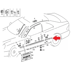 A2086900462 2086900462 MERCEDES W208 SAĞ ARKA ÇAMURLUK ÇITASI ORJİNAL