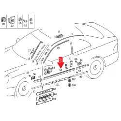 A2086900562 9744 A2086900562 5205 MERCEDES W208 SOL ÖN KAPI ÇITASI ORJİNAL