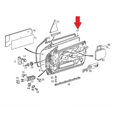 A2086900680 2086900680 MERCEDES W208 SAĞ ÖN KAPI CAM NİKELAJI DIŞARDAKİ ORJİNAL