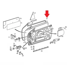 A2086900980 2086900980 MERCEDES W208 SOL ÖN KAPI CAM NİKELAJI ORJİNAL