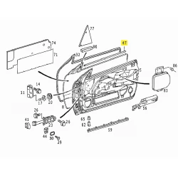 A2086901080 2086901080 MERCEDES W208 SAĞ ÖN KAPI CAM NİKELAJI ORJİNAL
