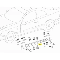 A2086981254 2086981254 MERCEDES W208 SAĞ MARŞBİYEL KAPLAMASI ORJİNAL