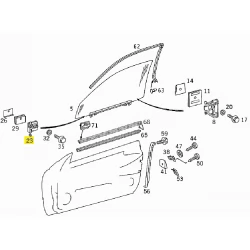 A2087250248 2087250248 MERCEDES W208 SAĞ ÖN CAM DAYANAK PARÇASI ORJİNAL
