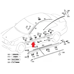 A2096902662 9197 A2096902662 9040 A2096902662 9744 MERCEDES W209 SAĞ ARKA KAPI ÇITASI ORJİNAL
