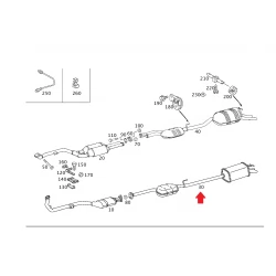A2104906121 2104906121 MERCEDES W210 ARKA EKSOZ EBERSPACHER E200 KOMPRESÖR