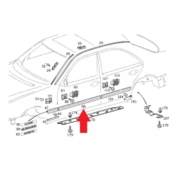 A2106900362 7181 2106900362 7181 MERCEDES W210 SOL ÖN KAPI ÇITASI ORJİNAL