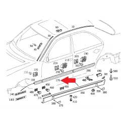 A2106900482 9744 2106900482 9744 MERCEDES W210 SAĞ ÖN KAPI ÇITASI ORJİNAL
