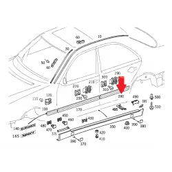 A2106900582 2106900582 MERCEDES W210 SOL ARKA KAPI ÇITASI ORJİNAL