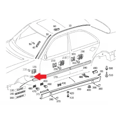 A2106908762 2106908762 MERCEDES W210 SOL ÖN ÇAMURLUK ÇITASI ORJİNAL
