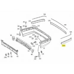 A2108852921 9197 2108852921 9197 MERCEDES W210 SOL ARKA TAMPON KAPLAMASI ORJİNAL