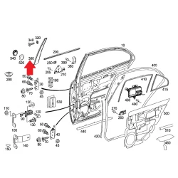 A2116903387 2116903387 MERCEDES W211 SOL ARKA KAPI DİREK KAPLAMASI ORJİNAL