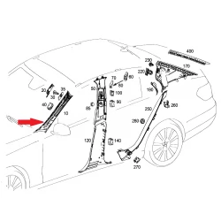 A2126905925 7M36 2126905925 7M36 MERCEDES W212 ÖN CAM SOL DİREK BAKALİTİ ORJİNAL