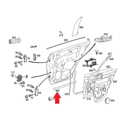 A2197300378 2197300378 MERCEDES W219 SOL ARKA KAPI ALT ÇITASI ORJİNAL