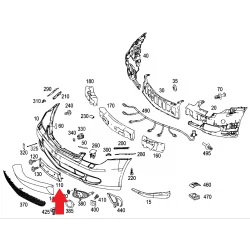 A2198850081 2198850081 MERCEDES W219 ÖN TAMPON PLAKALIĞI ORJİNAL