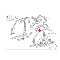 A2206370276 2206370276 MERCEDES W220 ARKA ÇAMURLUK SACI SAĞ TARAF ORJİNAL