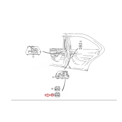 A2208210251 7C45 2208210251 7C45 MERCEDES W220 KOLTUK HAVALANDIRMA DÜĞMESİ ORJİNAL