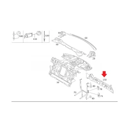 A2216400071 2216400071 W221 ARKA PANEL SACI ORJİNAL