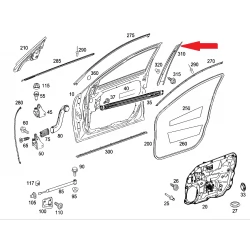A2216900287 2216900287 MERCEDES W221 SAĞ ÖN KAPI DİREK KAPLAMASI ORJİNAL