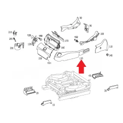 A2309184630 9C75 2309184630 9C75 MERCEDES W230 KOLTUK YAN BAKALİTİ ORJİNAL