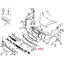 A4518800008 4518800008 SMART W451 ÖN TAMPON ALT SPOYLERİ ORJİNAL