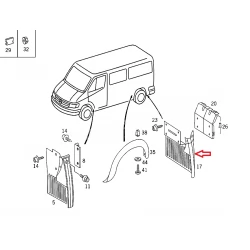 A9098820300 9098820300 MERCEDES W904 SPRİNTER SAĞ ARKA PAÇALIK ORJİNAL
