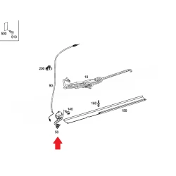 A9067600547 9067600547 MERCEDES SPRİNTER W906 SAĞ ALT KAPI SÜRGÜSÜ YAN SANAYİ