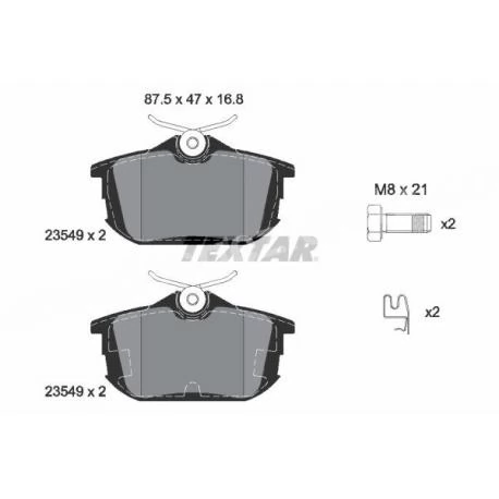 A4544201020 2354901 SMART FORFOUR ARKA FREN BALATASI TEXTAR