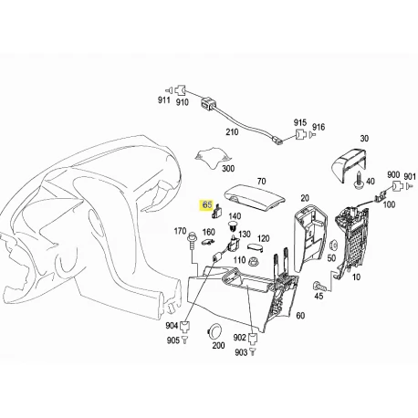 A0025424219 0025424219 MERCEDES W171 W209 GLOVE COMPARTMENT CATCH RELAY ORGINAL NEW PART