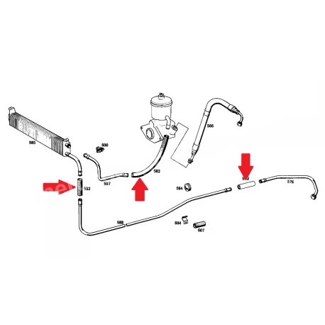 A0069970982 0069970982 W107 W108 W109 W110 W111 W112 W114 W115 W116 W123 DİREKSİYON YAĞ  BORUSU ORJİNAL