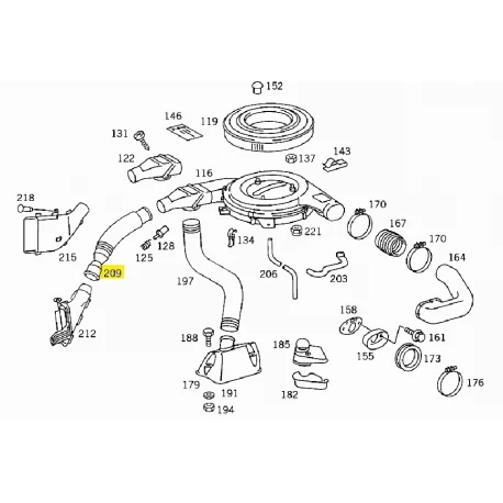 A1020944482 1020944482 MERCEDES M102 HAVA GİRİŞ BORUSU ORJİNAL