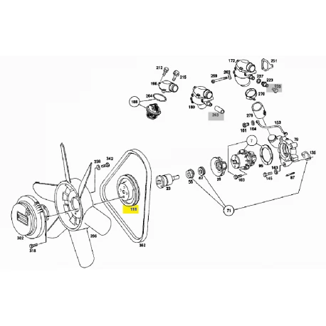 A1102050210 1102050210 MERCEDES W110 DEVİRDAİM KASNAĞI ORJİNAL