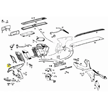 A1108310020 1108310020 MERCEDES W110 W111 W113 KLİMA PARÇASI ORJİNAL