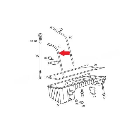 A1110180616 1110180616 MERCEDES M111 MOTOR YAĞ DOLUM BORUSU ORJİNAL