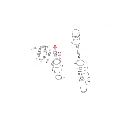 A1121840017 1121840017 MERCEDES 112 MOTOR YAĞ RADYATÖR MANŞONU ORJİNAL SIFIR