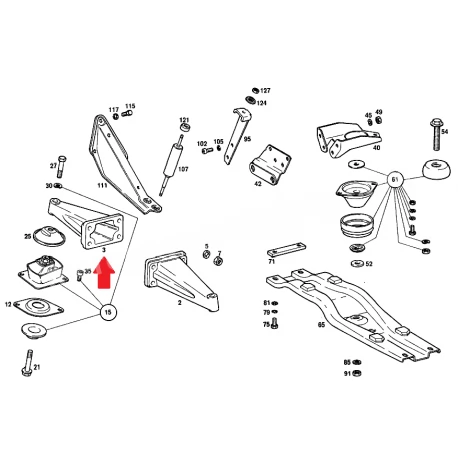 A1212234604 1212234604 MERCEDES W110 MOTOR ALEMİNYUM AYAK ORJİNAL