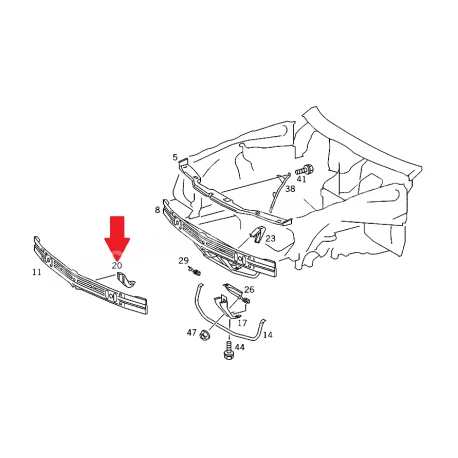 A1246260031 1246260031 W124 ÖN PANEL BAĞLANTI DEMİRİ ORJİNAL