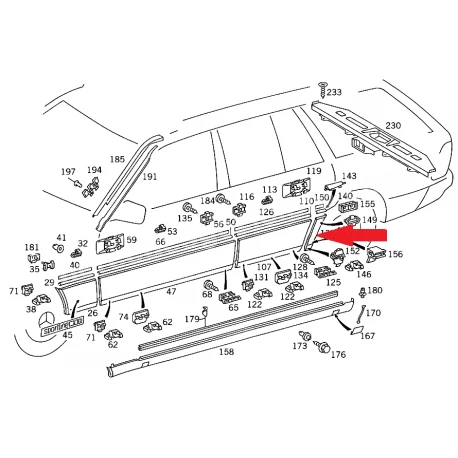 A1246908740 1246908740 MERCEDES W124 SOL ARKA ÇAMURLUK KAPLAMASI ORJİNAL