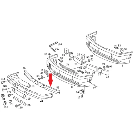 A1248853137 1248853137 MERCEDES W124 ÖN TAMPON KÖPÜĞÜ SOL TARAF ORJİNAL