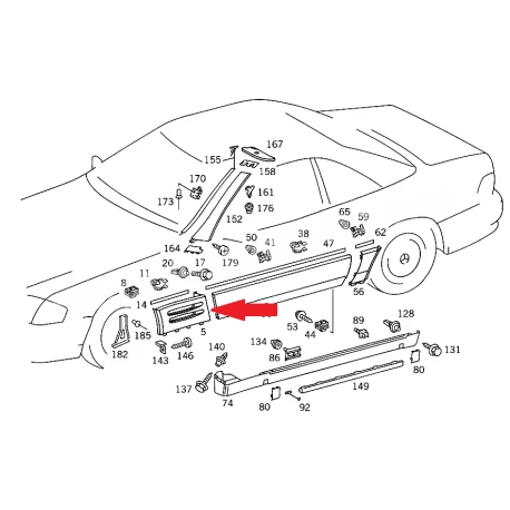 A1296901840 9999 1296901840 9999 MERCEDES W129 SAĞ ÖN ÇAMURLUK KAPLAMASI ORJİNAL