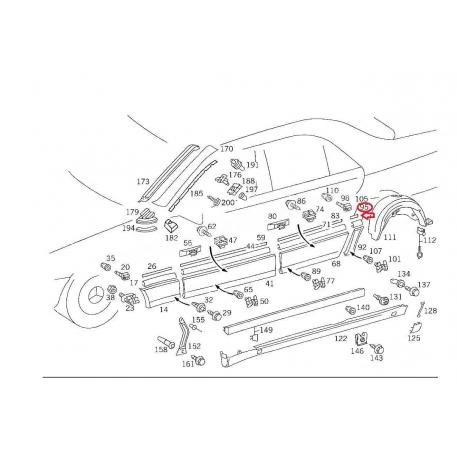 A1406983680 1406983680 MERCEDES W140 SAĞ ARKA ÇAMURLUK ÇITASI ORJİNAL